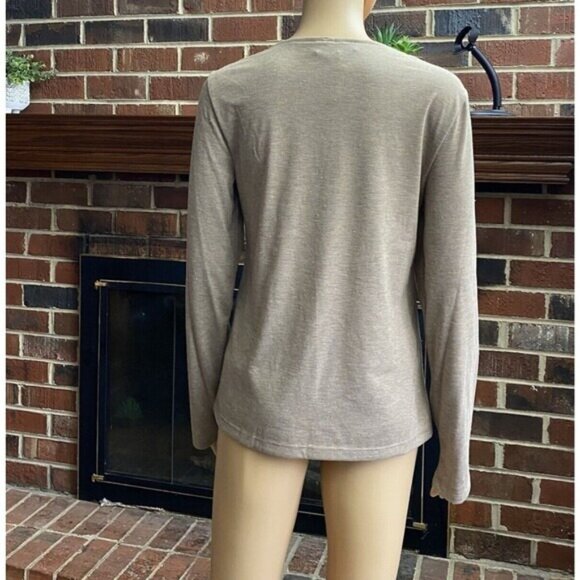 Tommy Hilfiger Women's Shiny Long Sleeve Lurex Twist Front Knit Top Size L New - Picture 13 of 15